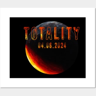 Totality Total Eclipse 04.08.2024 Posters and Art